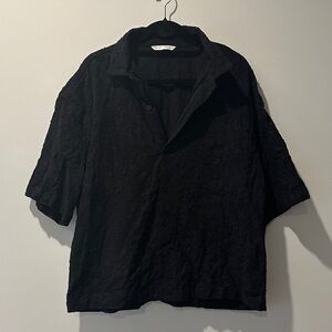 Zara Black Casual Button Down Shirt